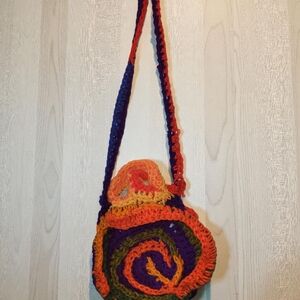Multicolor Crochet Crossbody Bag